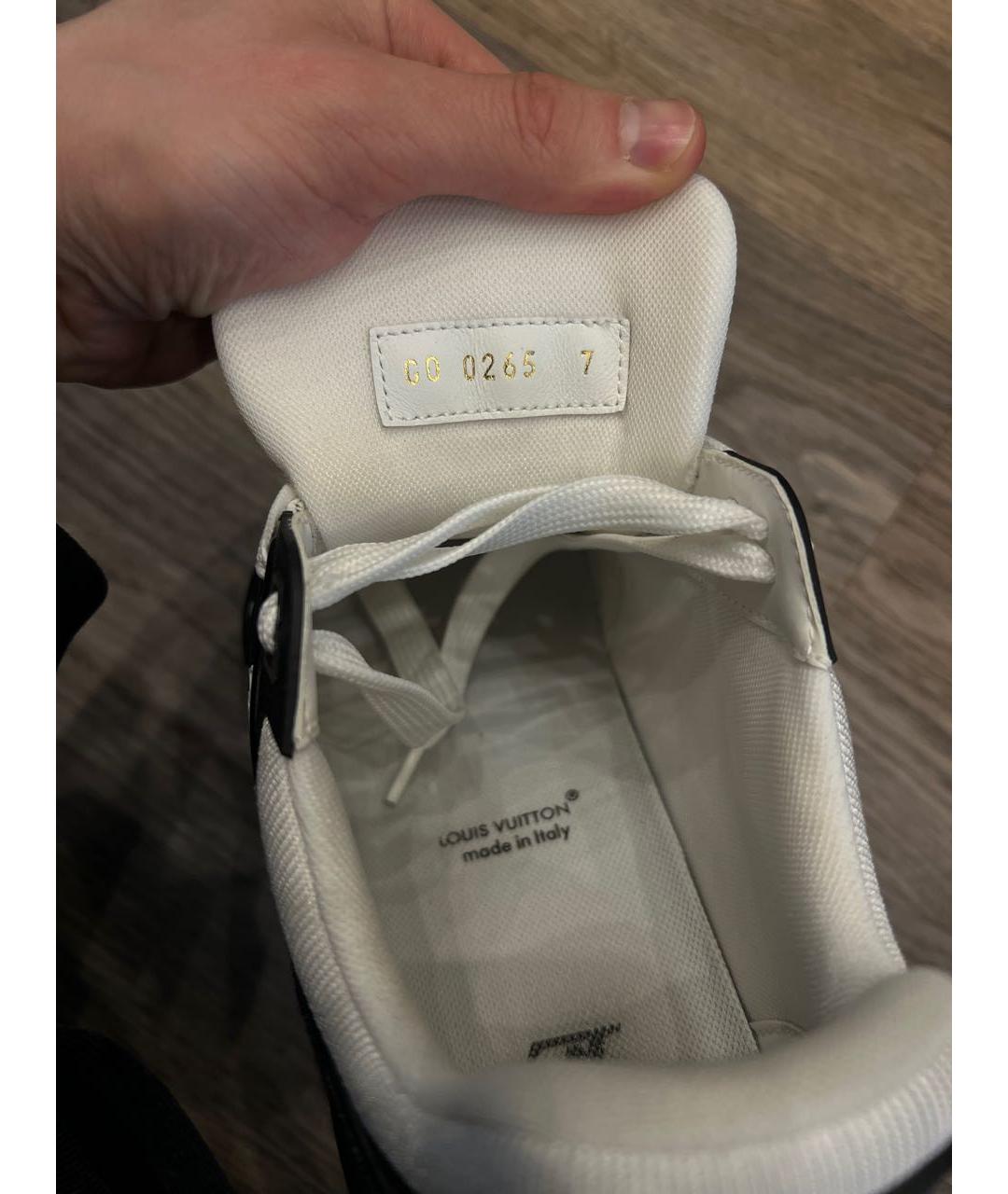 LOUIS VUITTON Белые кожаные высокие кроссовки / кеды, фото 7