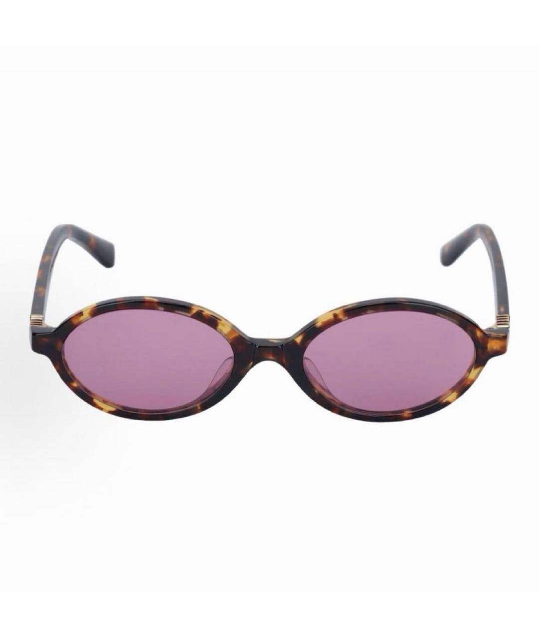 MIU MIU Коричневые пластиковые солнцезащитные очки, фото 5