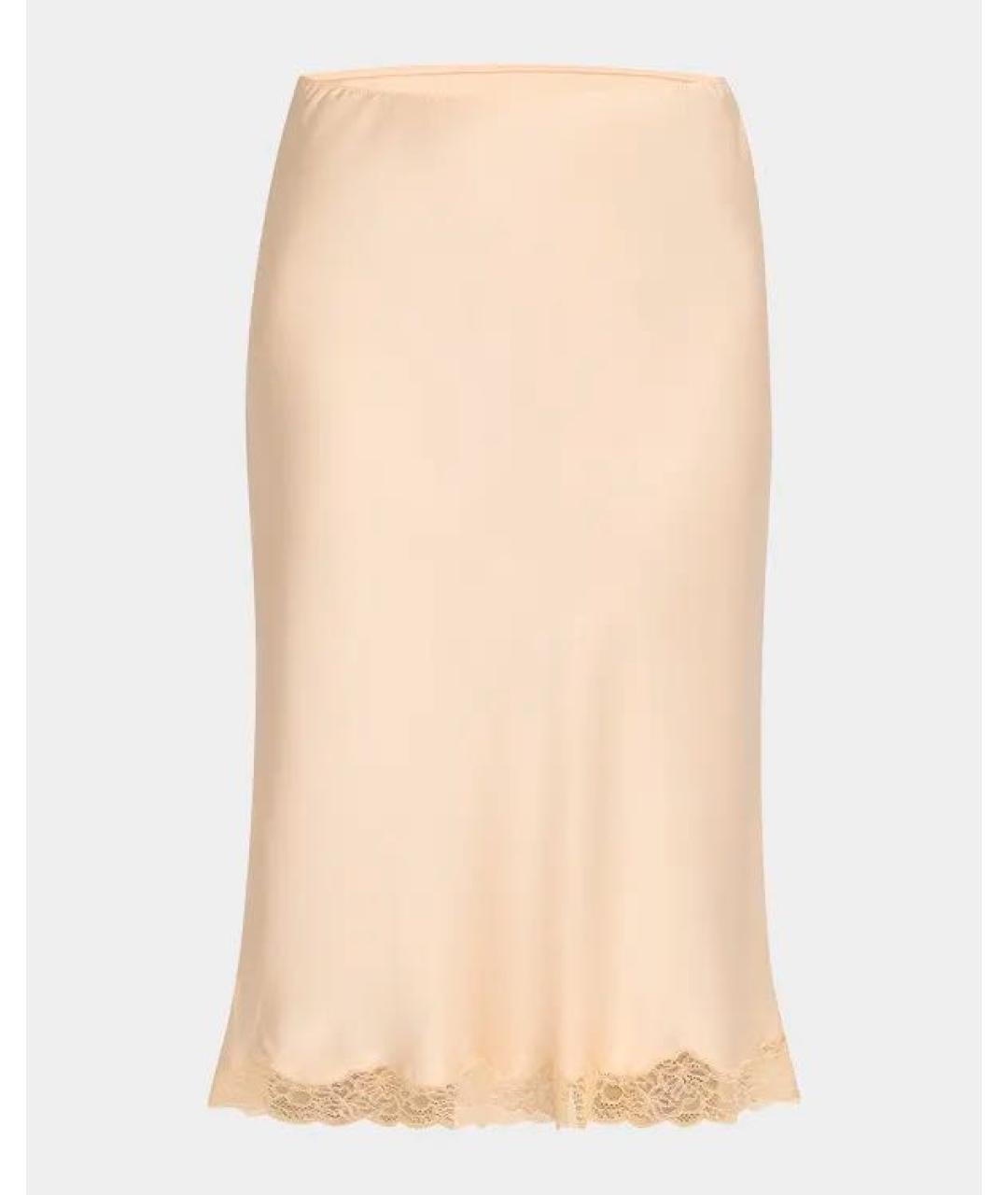 THE ROW Розовая шелковая юбка миди, фото 5