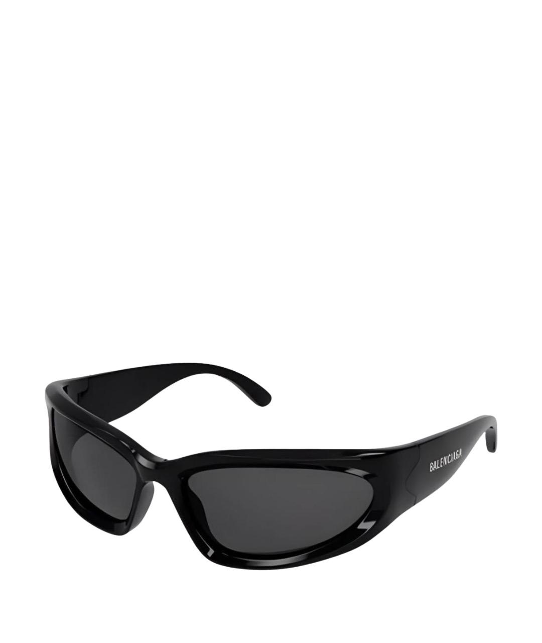 BALENCIAGA Черные пластиковые солнцезащитные очки, фото 1