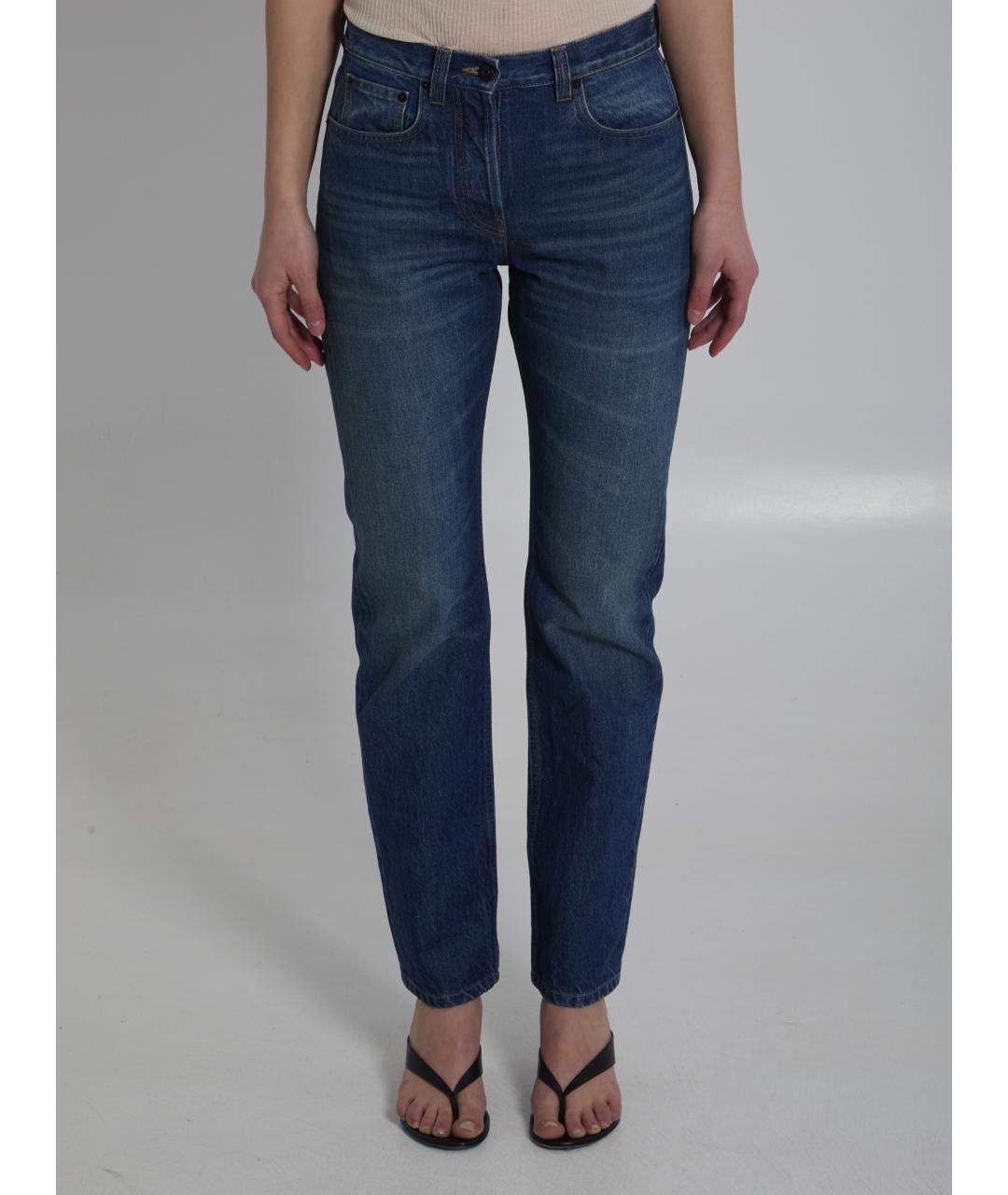 THE ROW Синие хлопковые прямые джинсы, фото 5