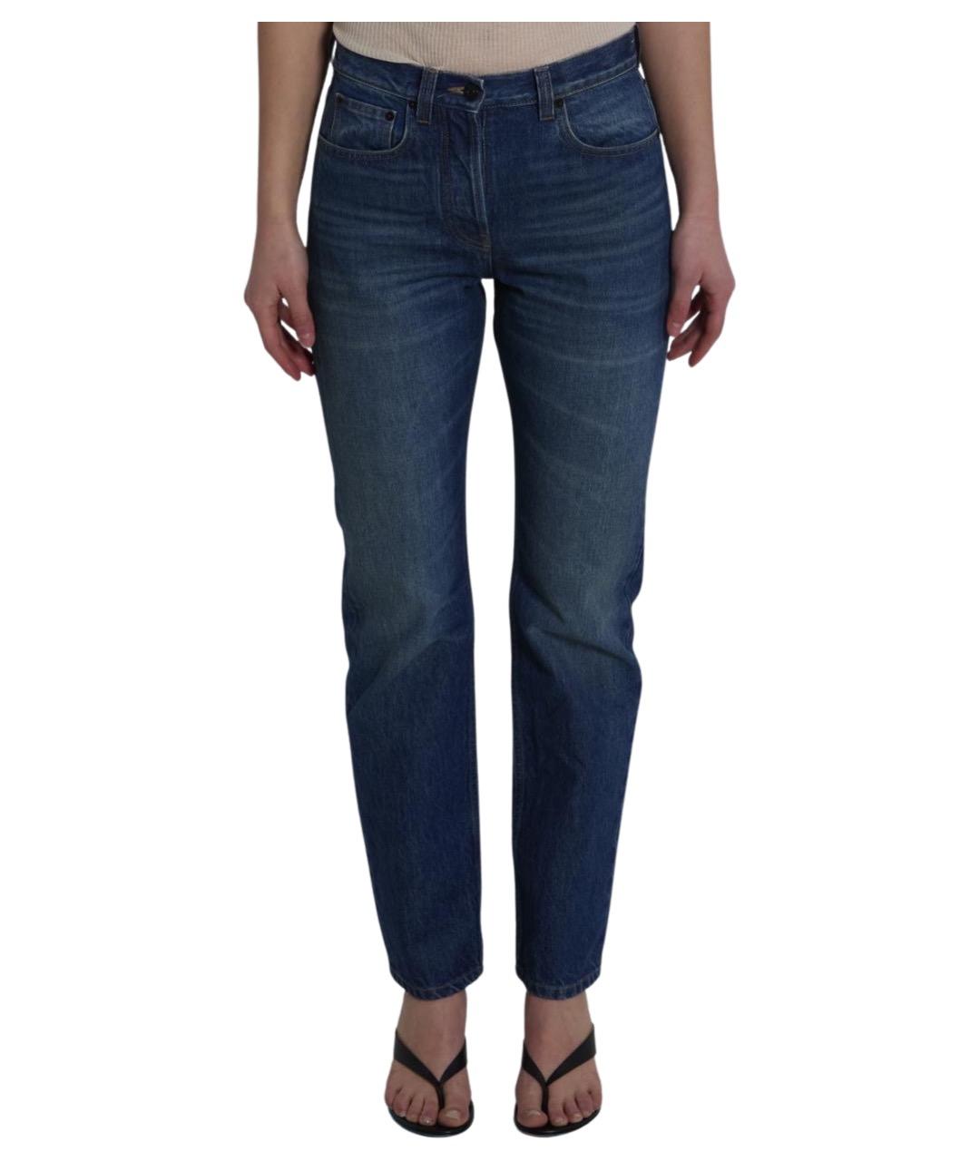 THE ROW Синие хлопковые прямые джинсы, фото 1