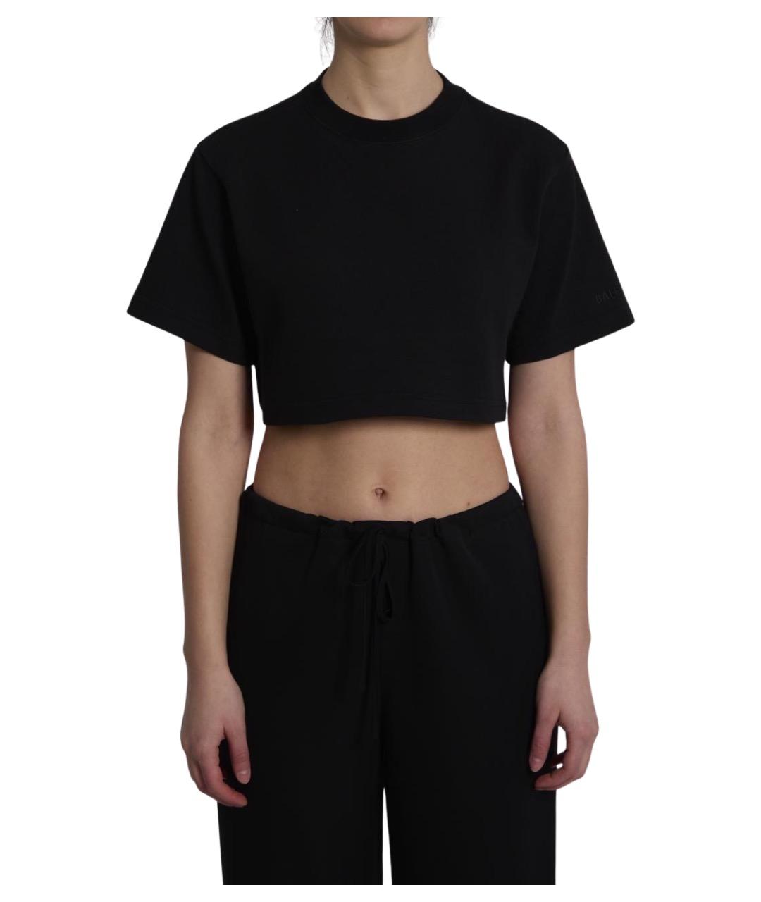 BALENCIAGA Черная хлопковая футболка, фото 1