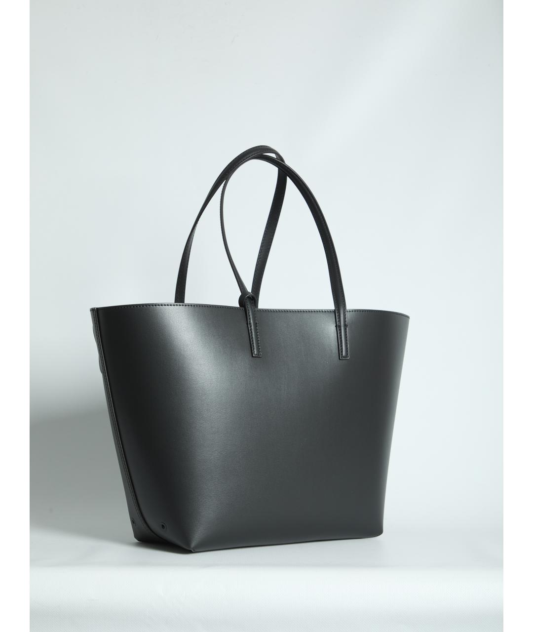 MONCLER Черная кожаная сумка тоут, фото 2