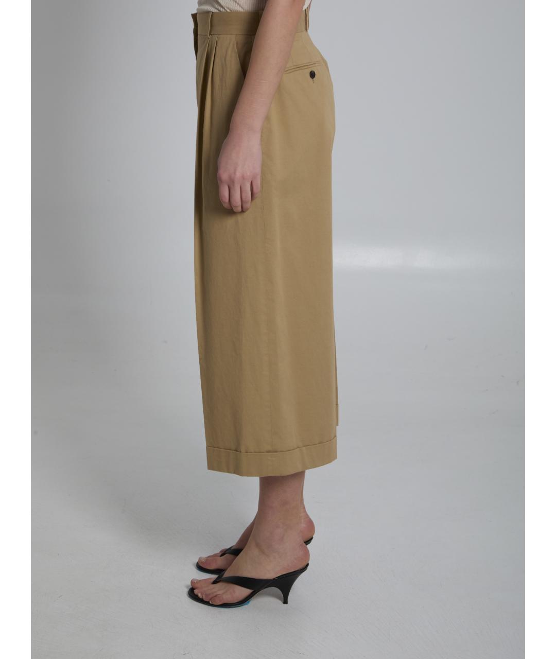 THE ROW Бежевые хлопковые кюлоты, фото 3