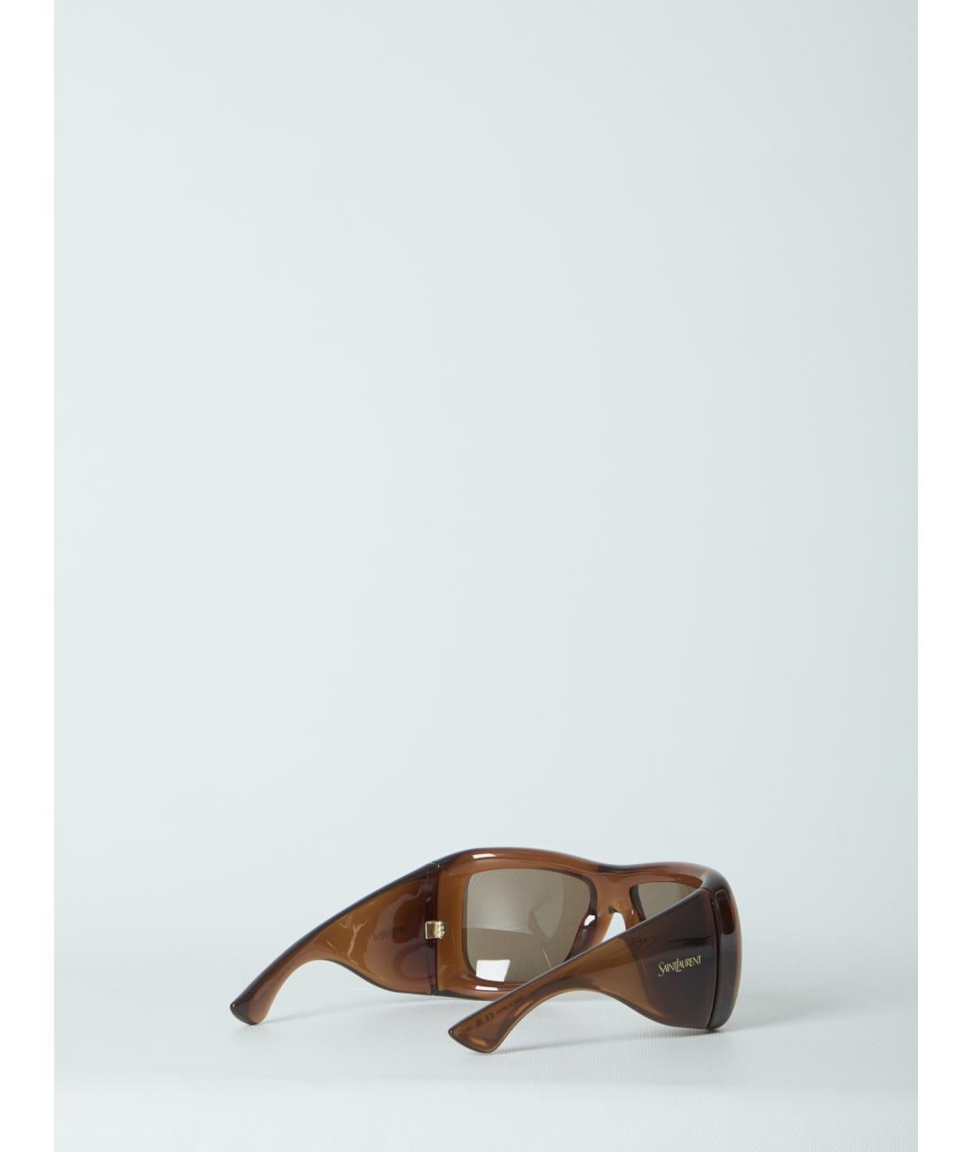 SAINT LAURENT Коричневые солнцезащитные очки, фото 2