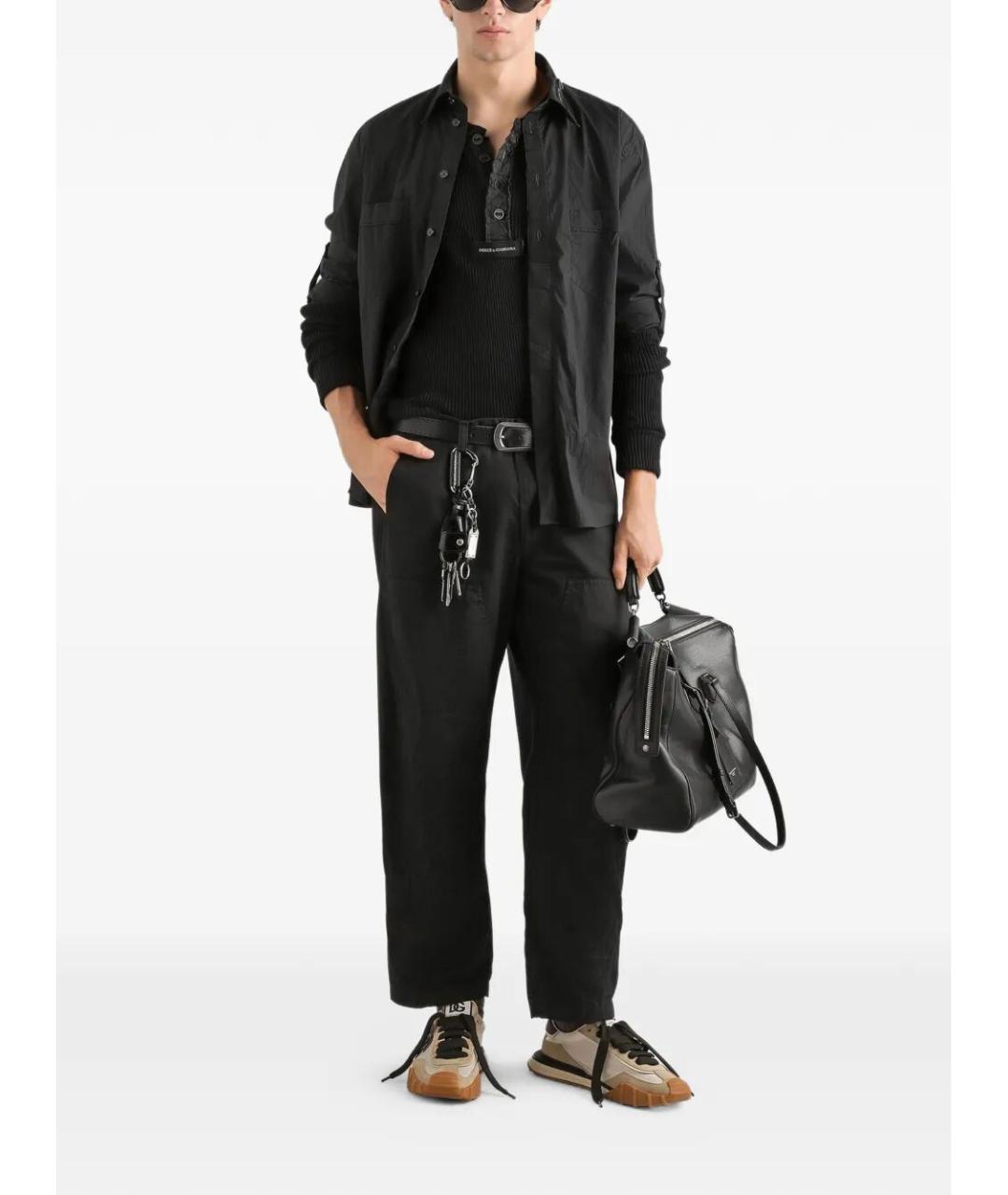 DOLCE&GABBANA Черная хлопковая кэжуал рубашка, фото 2
