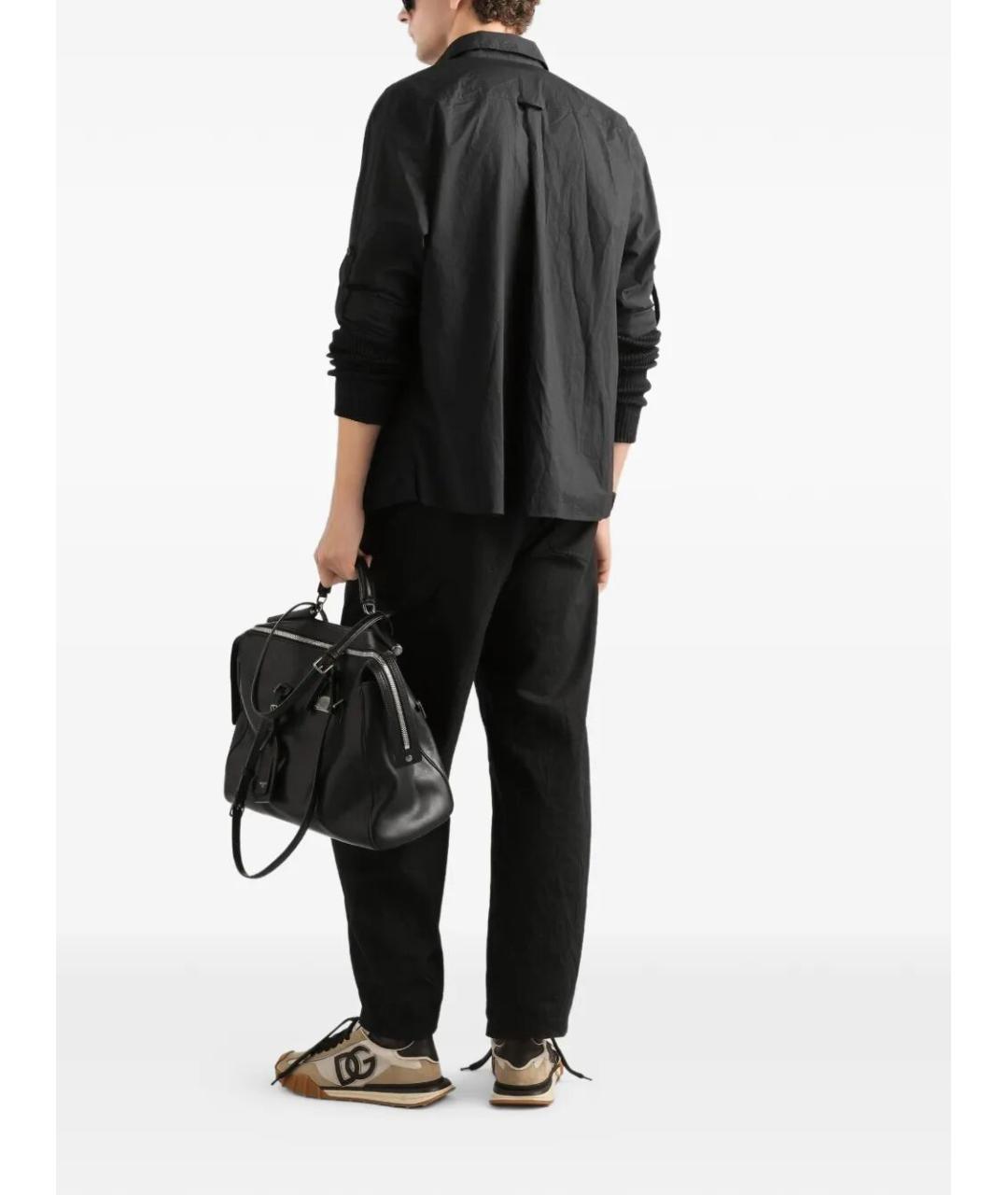 DOLCE&GABBANA Черная хлопковая кэжуал рубашка, фото 5