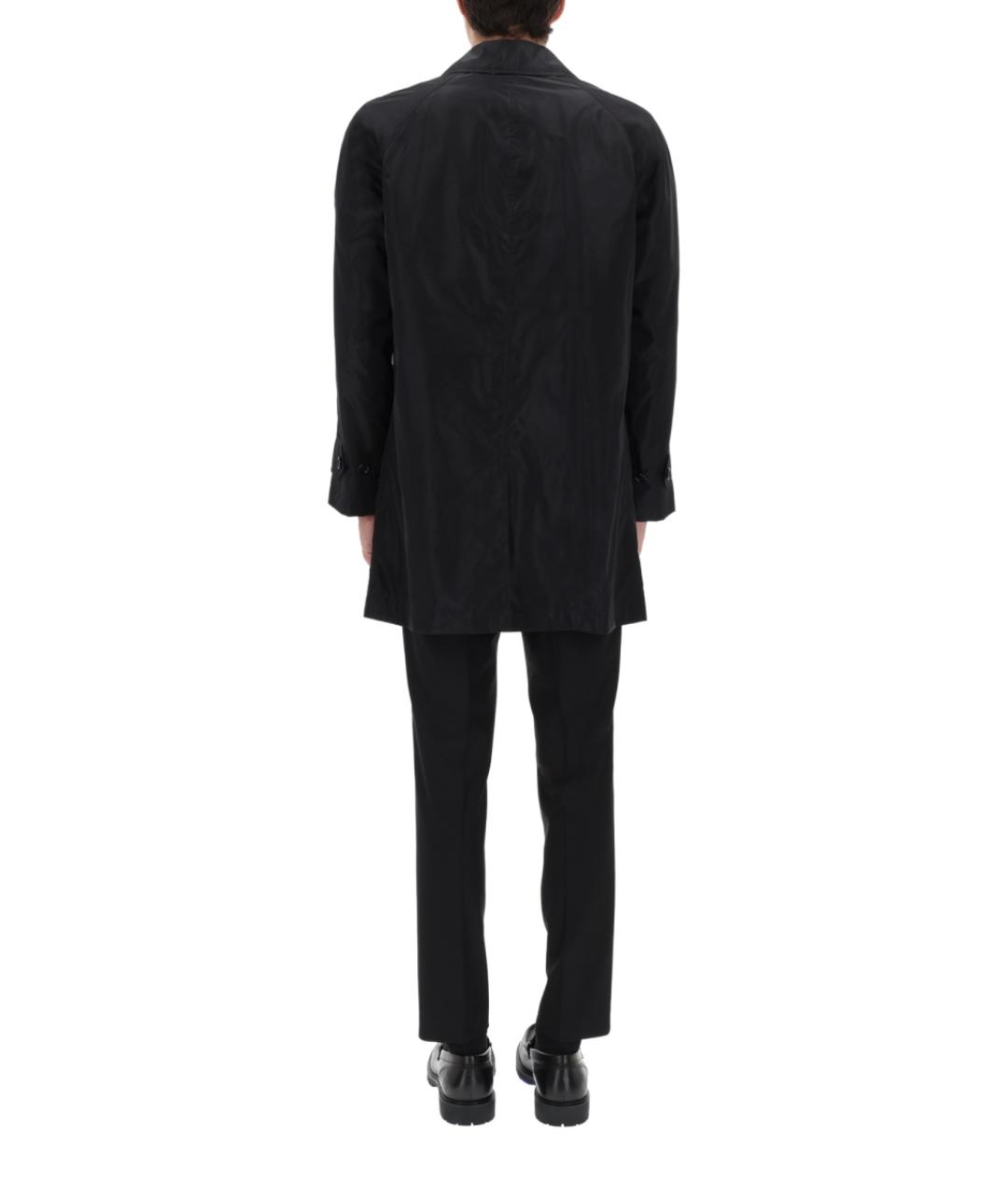 BURBERRY Черное полиамидовое пальто, фото 5
