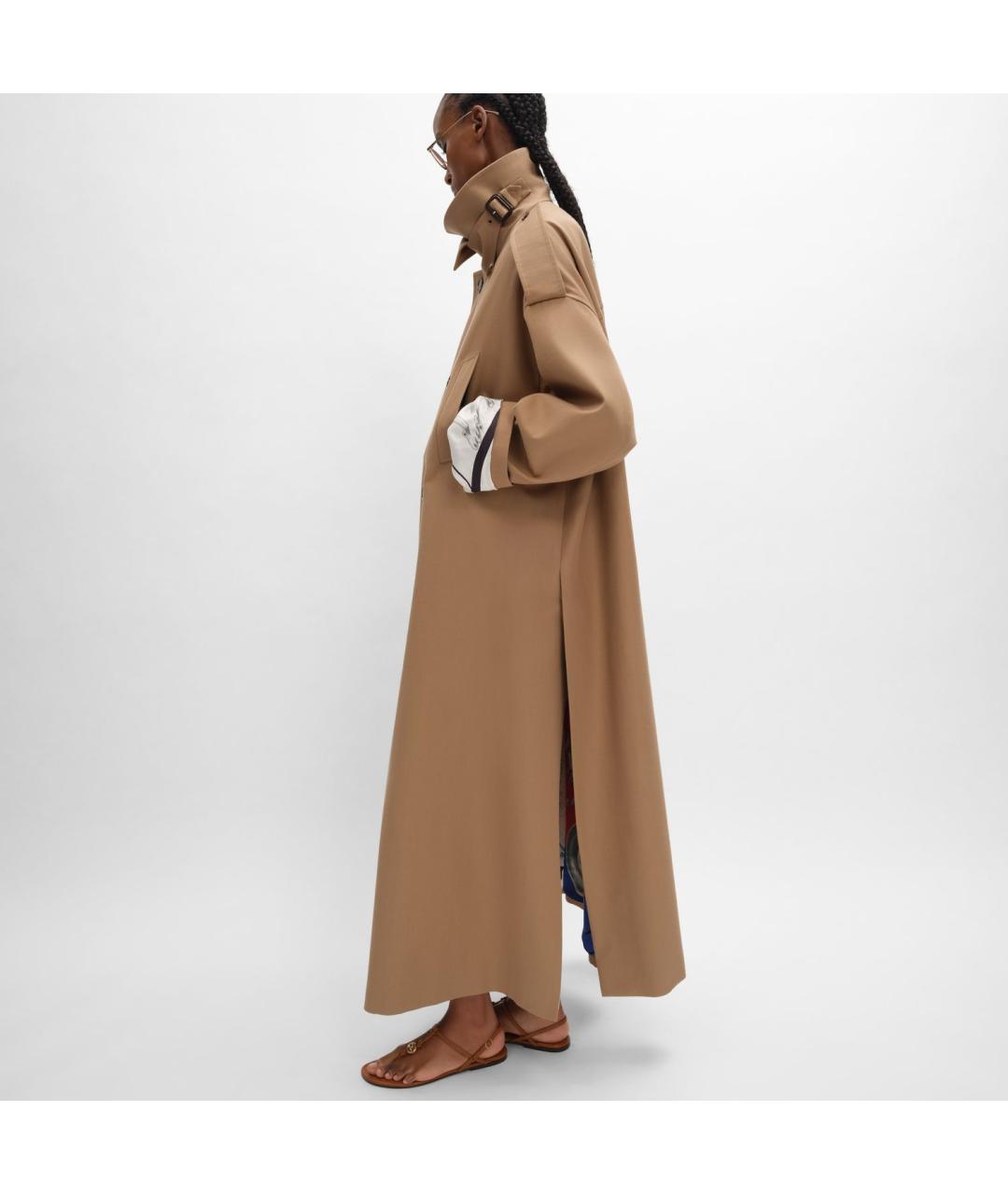 CELINE Бежевое шерстяное пальто, фото 3