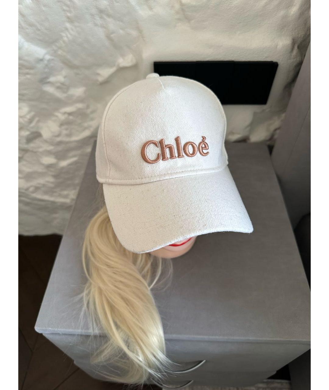 CHLOE Белая шерстяная кепка, фото 7