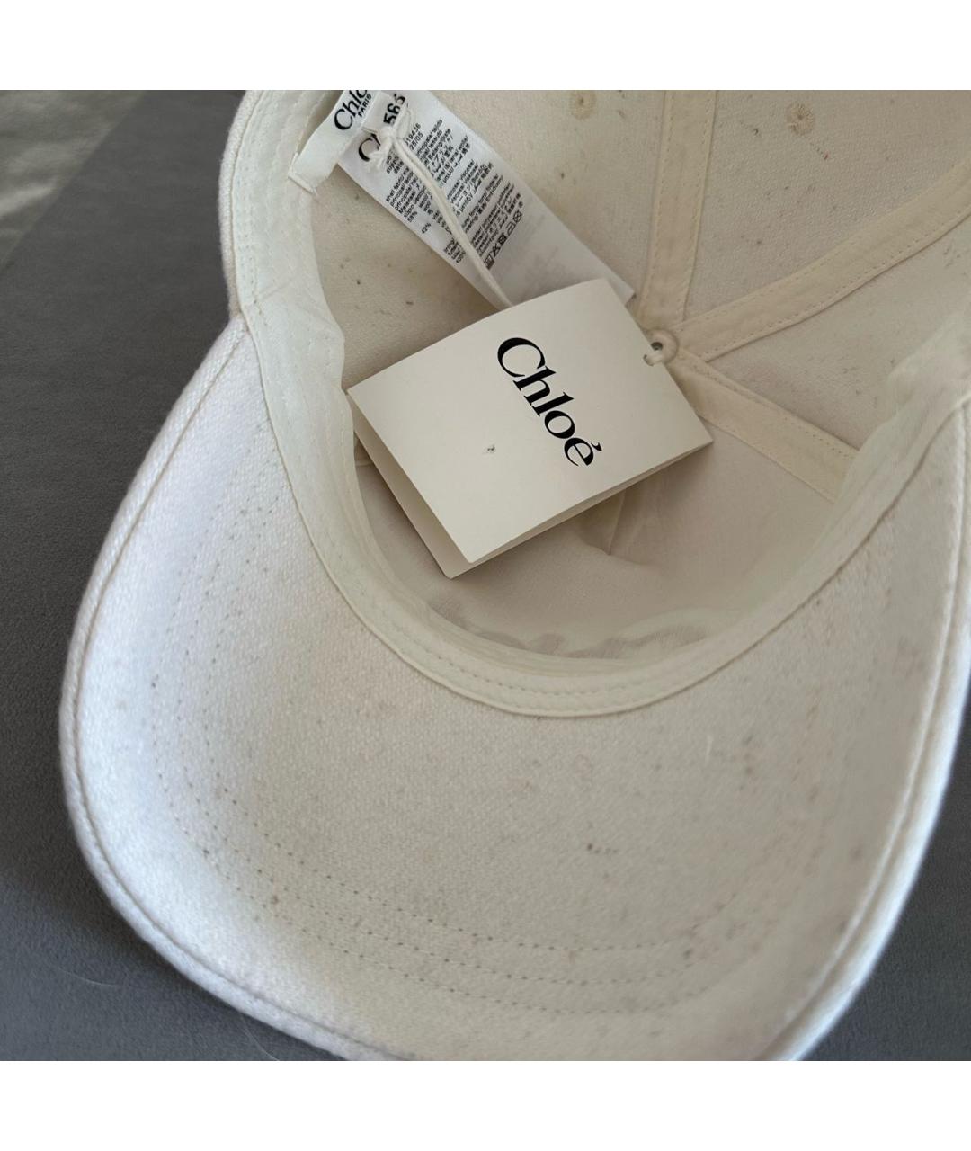 CHLOE Белая шерстяная кепка, фото 5