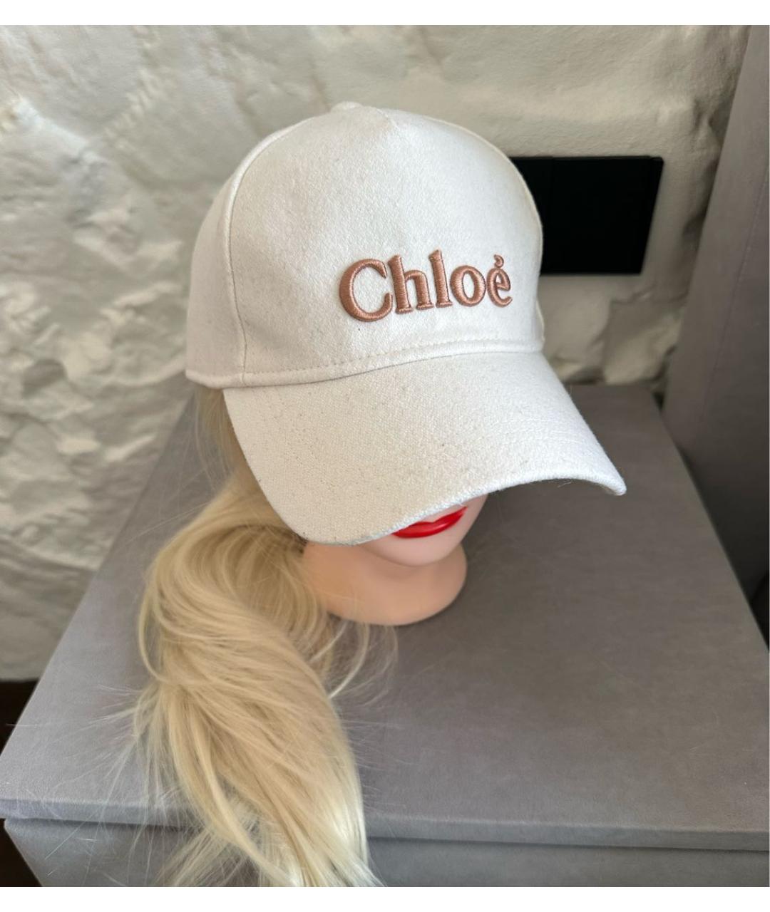 CHLOE Белая шерстяная кепка, фото 8
