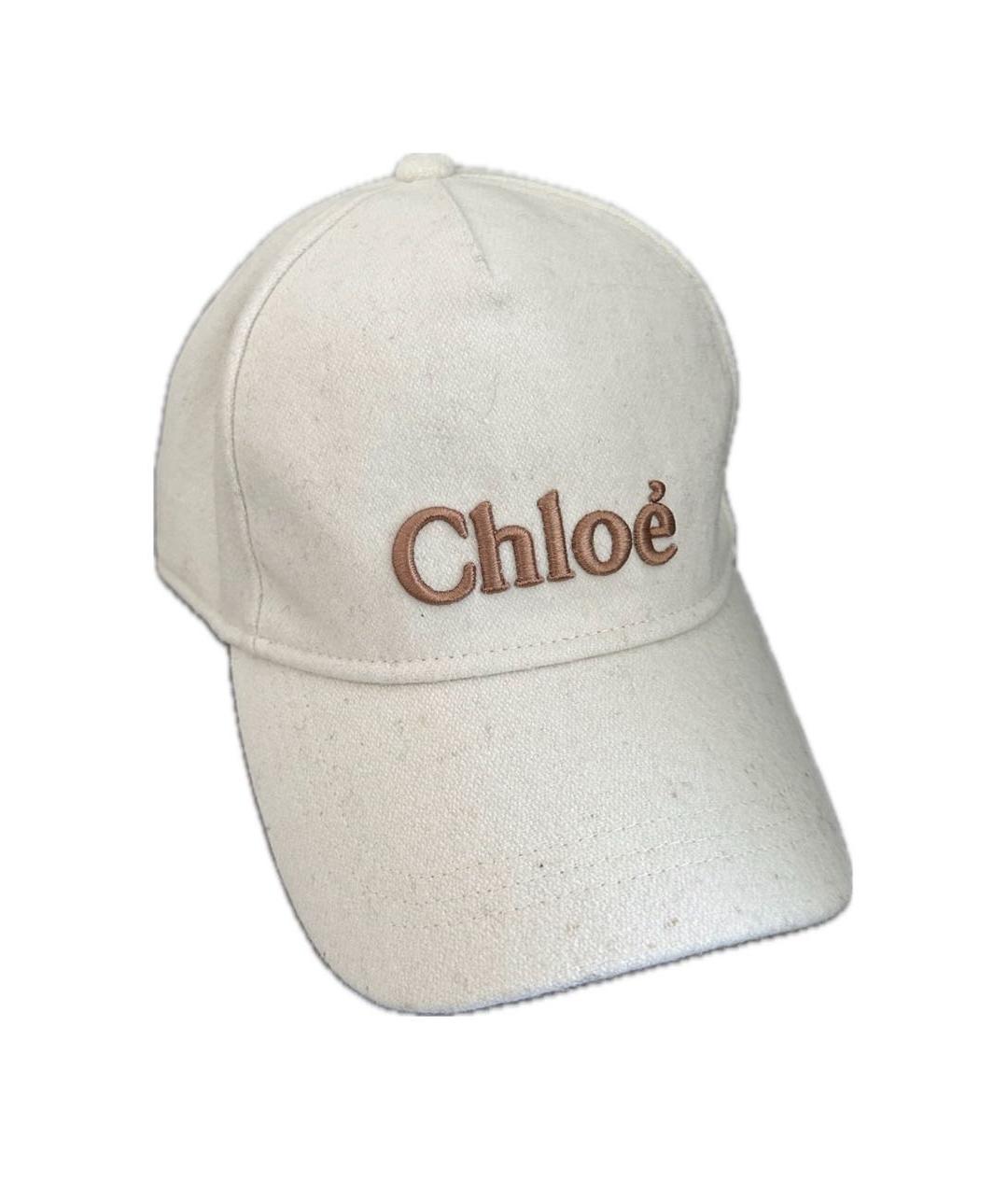 CHLOE Белая шерстяная кепка, фото 1