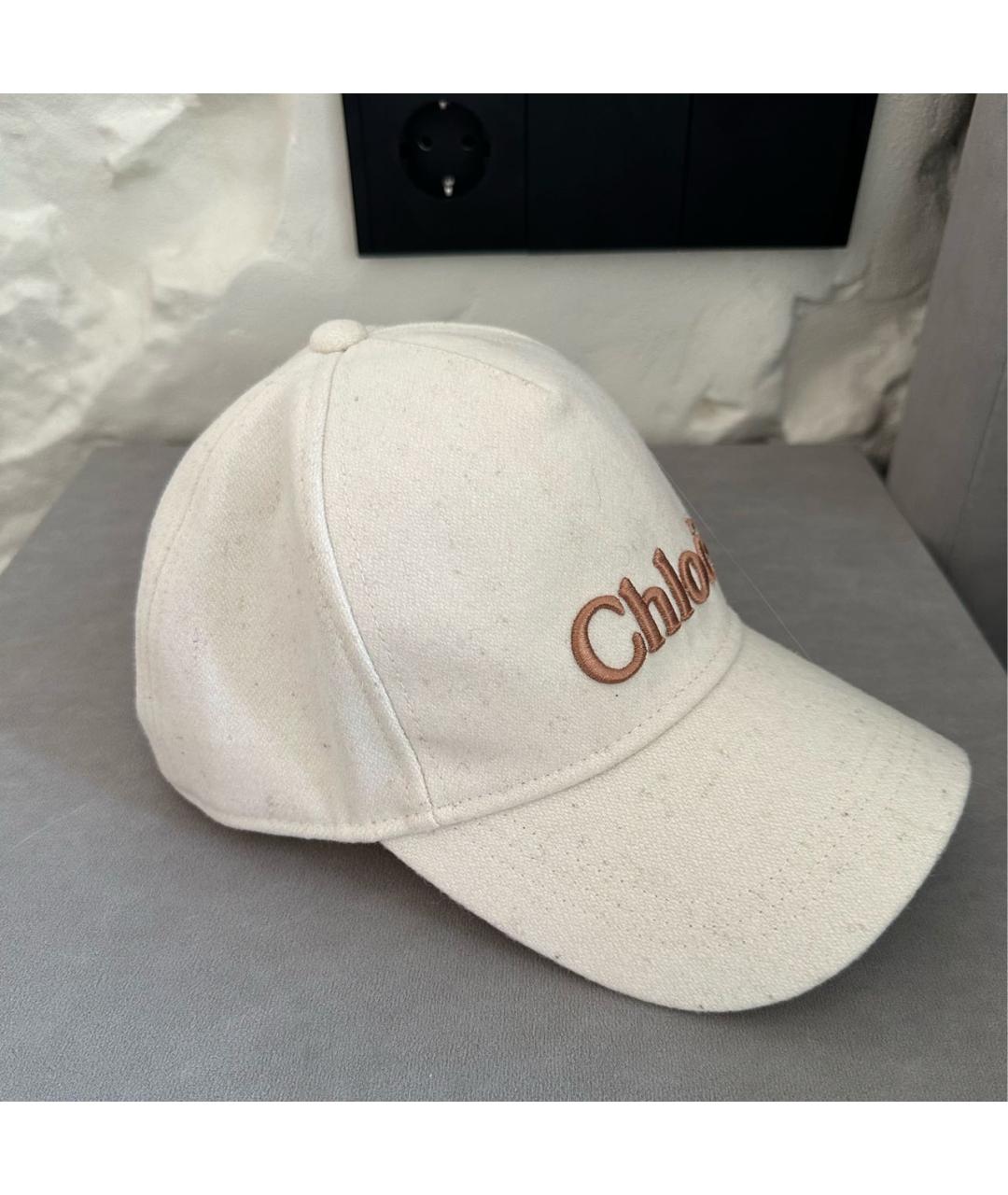CHLOE Белая шерстяная кепка, фото 2