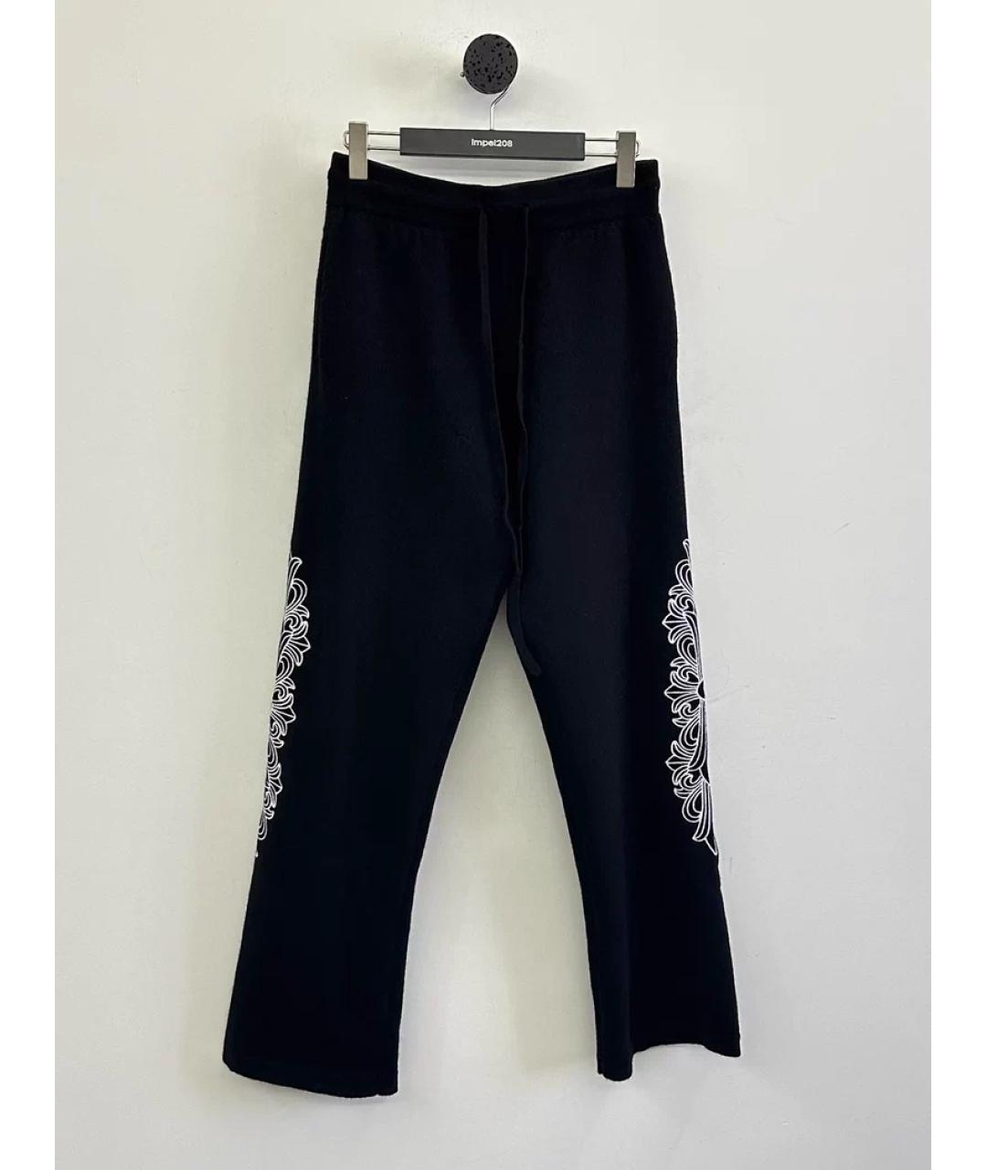 CHROME HEARTS Черные шерстяные классические брюки, фото 3