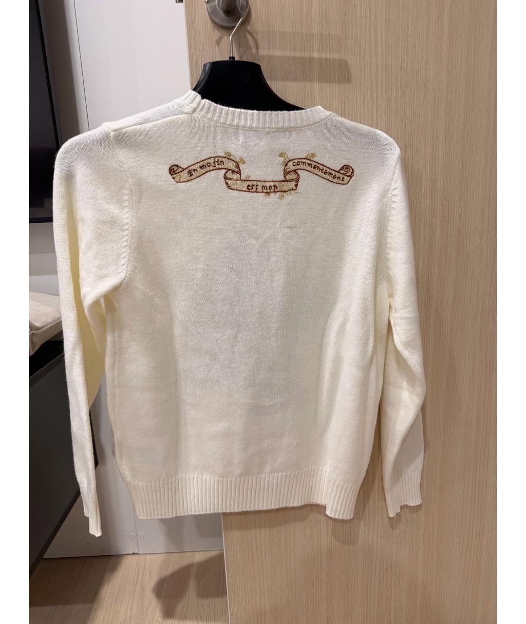 CHRISTIAN DIOR Бежевый шерстяной джемпер / свитер, фото 2