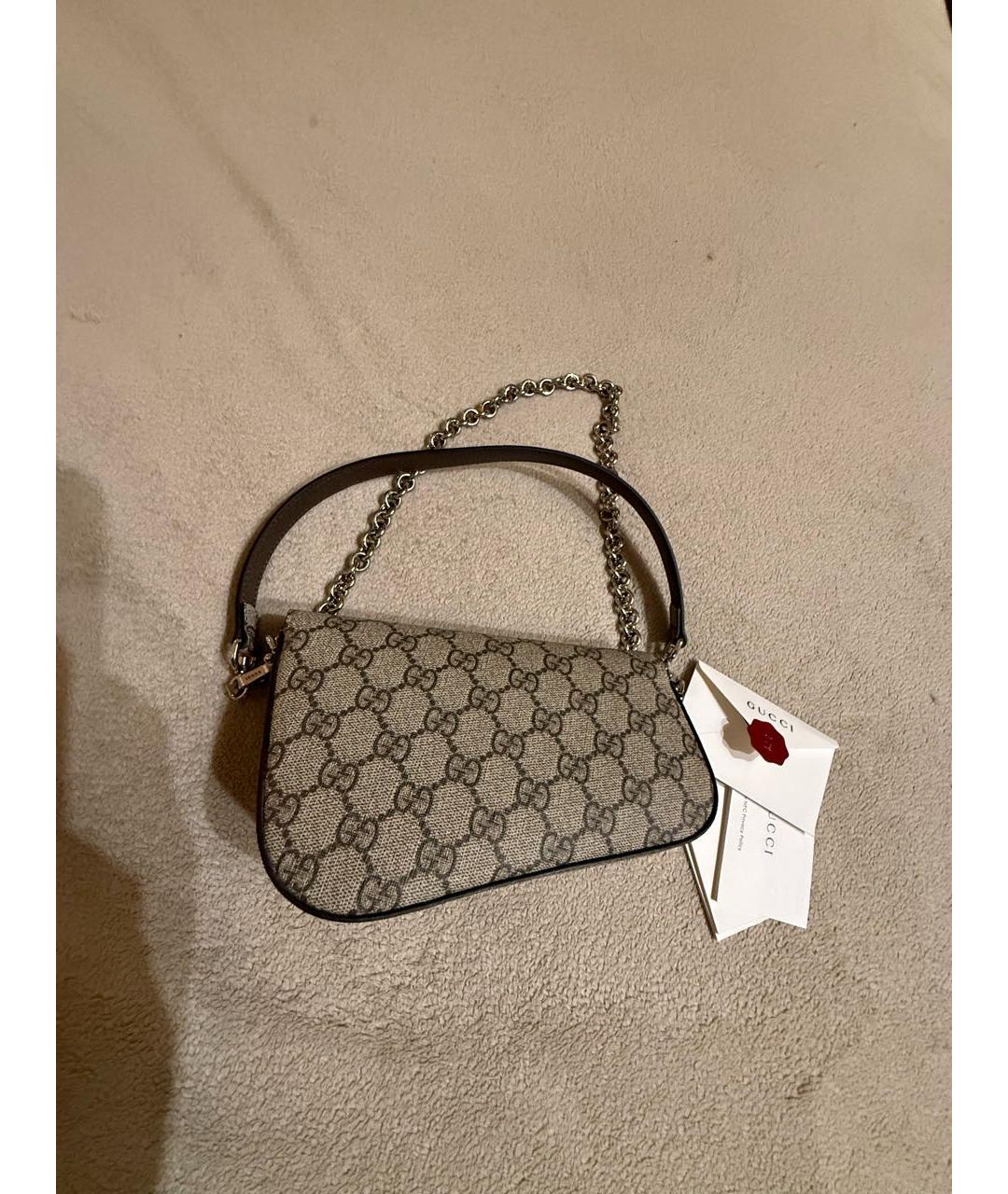 GUCCI Бежевая сумка с короткими ручками, фото 5