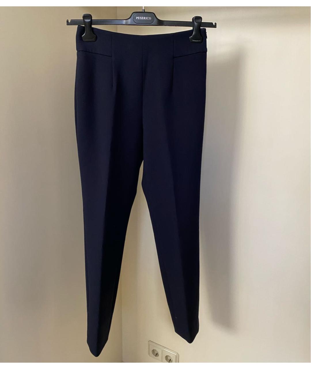 PESERICO Темно-синие полиэстеровые брюки узкие, фото 4