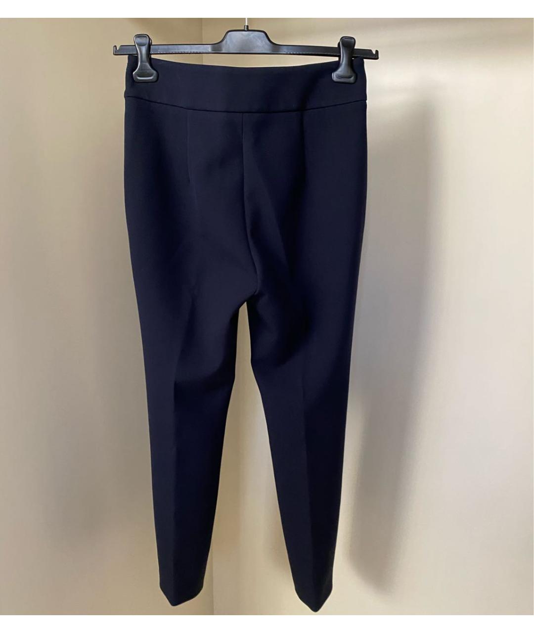 PESERICO Темно-синие полиэстеровые брюки узкие, фото 6