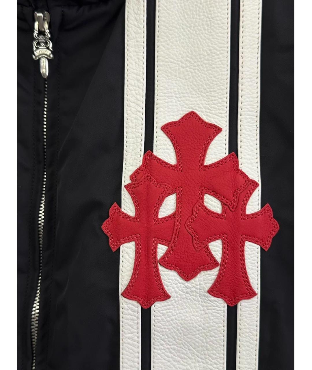 CHROME HEARTS Темно-синяя кожаная куртка, фото 2