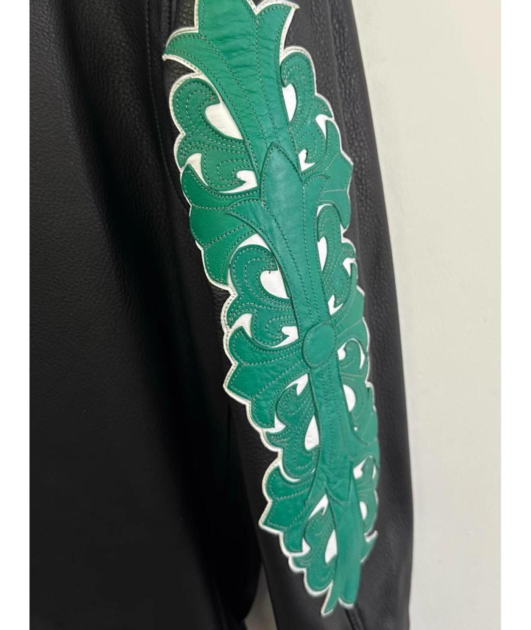 CHROME HEARTS Черная кожаная куртка, фото 2