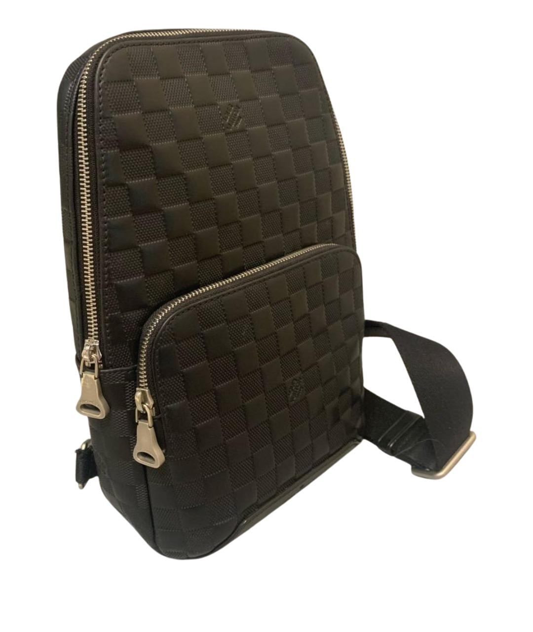 LOUIS VUITTON Черная кожаная сумка на плечо, фото 1