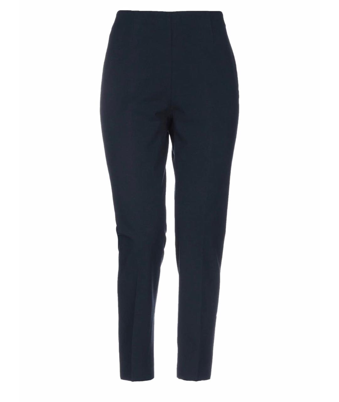 PESERICO Темно-синие хлопко-эластановые брюки узкие, фото 1