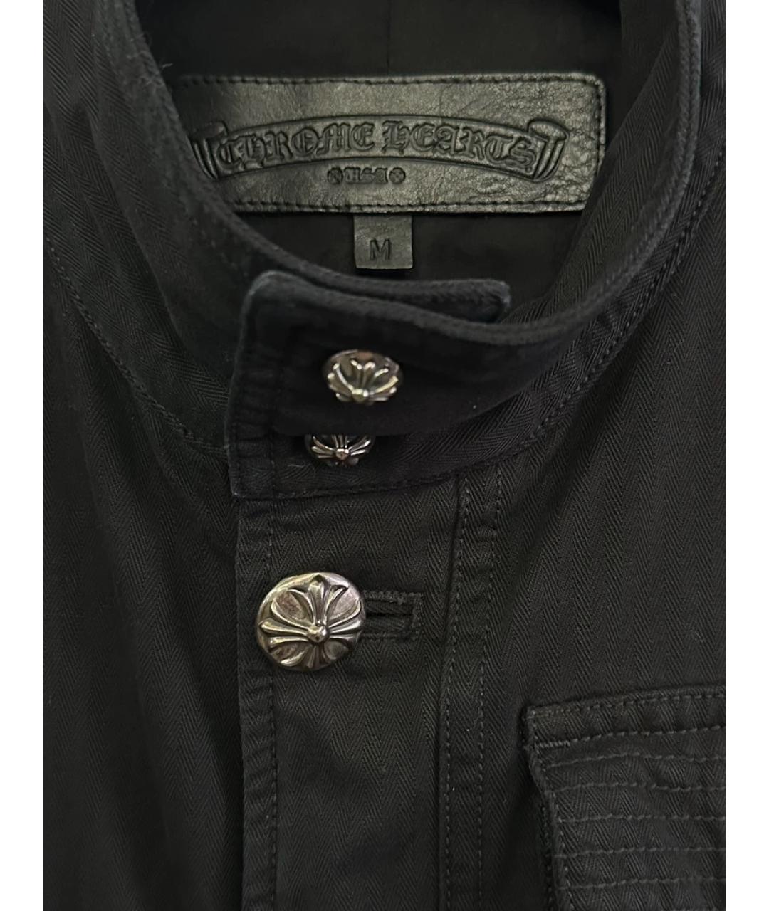 CHROME HEARTS Черная кожаная куртка, фото 2