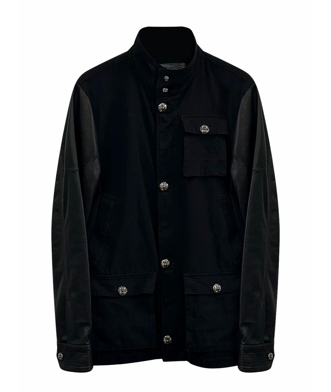 CHROME HEARTS Черная кожаная куртка, фото 5