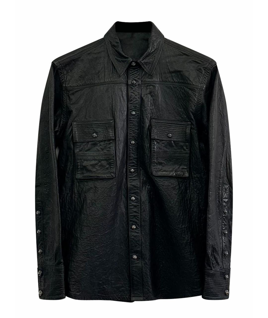 CHROME HEARTS Черная кожаная куртка, фото 1