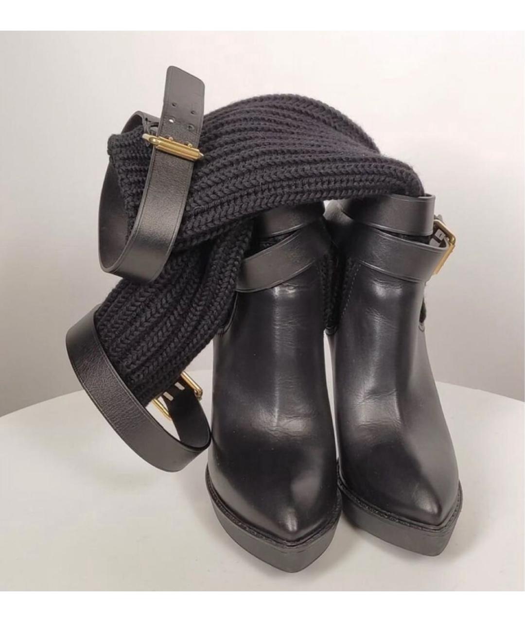 GUCCI Черные кожаные сапоги, фото 3