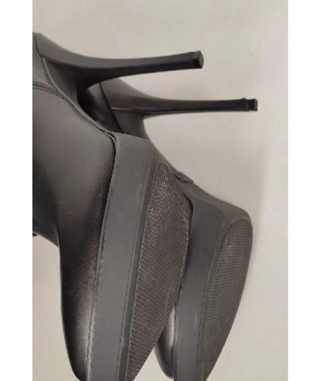 GUCCI Черные кожаные сапоги, фото 6