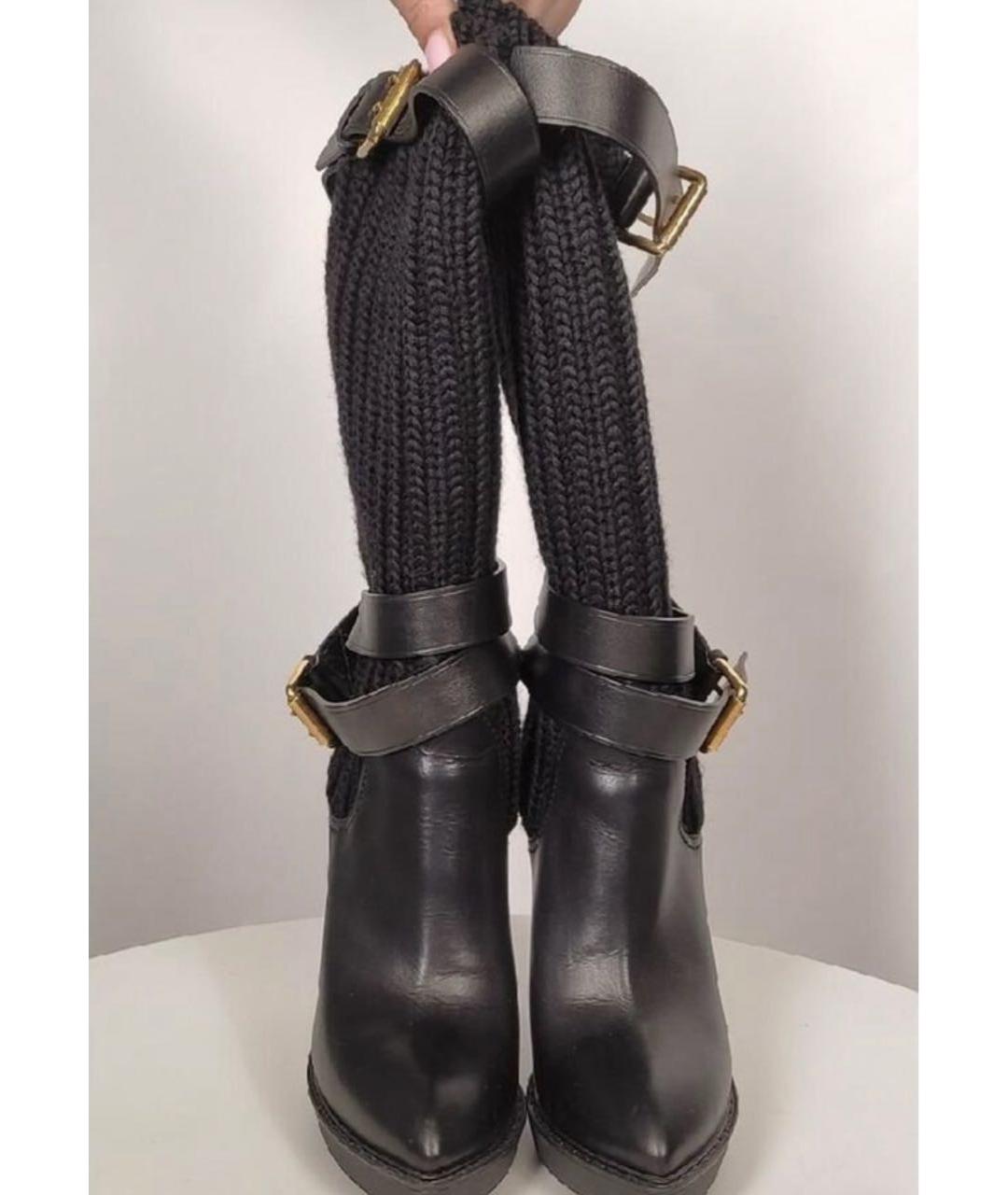 GUCCI Черные кожаные сапоги, фото 2