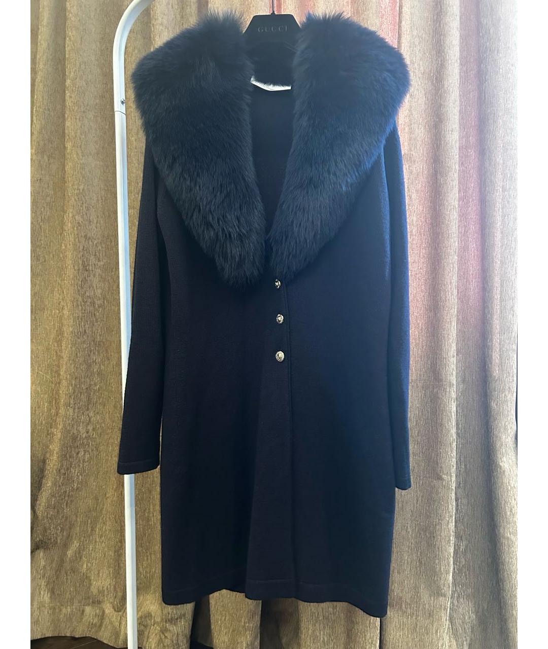 VERSACE Темно-синий шерстяной кардиган, фото 2