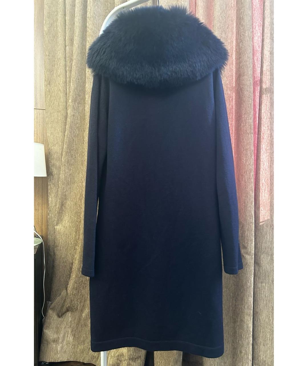 VERSACE Темно-синий шерстяной кардиган, фото 3