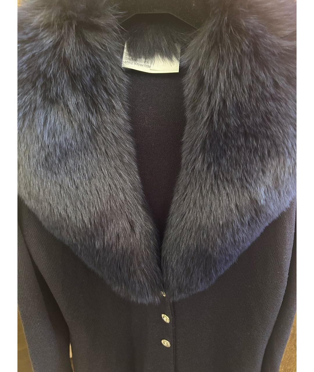 VERSACE Темно-синий шерстяной кардиган, фото 6