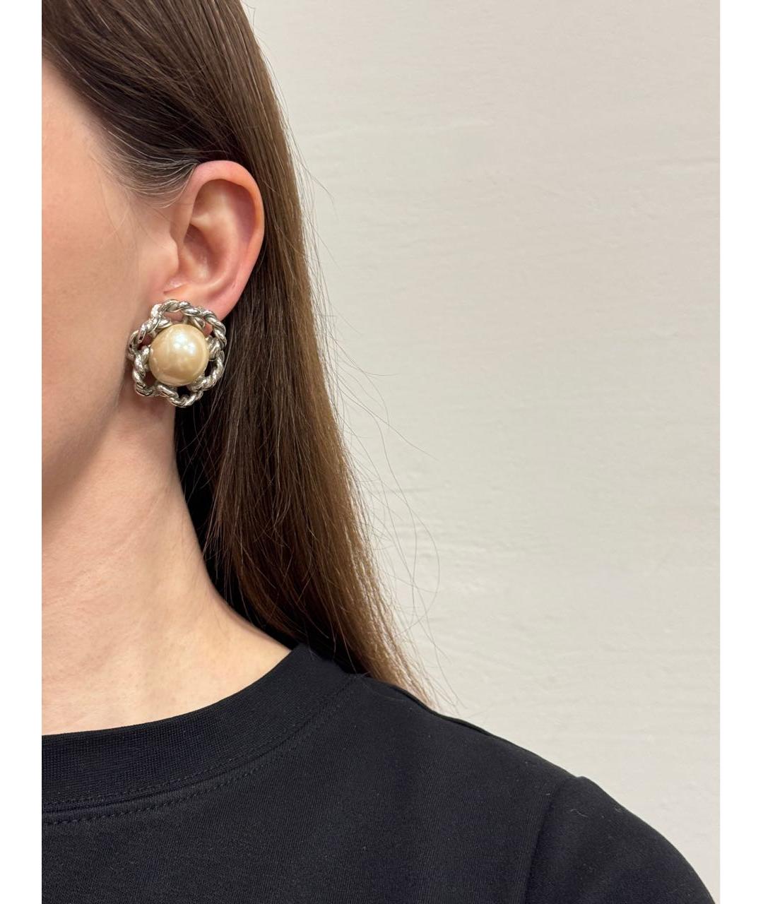 GIVENCHY Серебряные металлические клипсы, фото 6