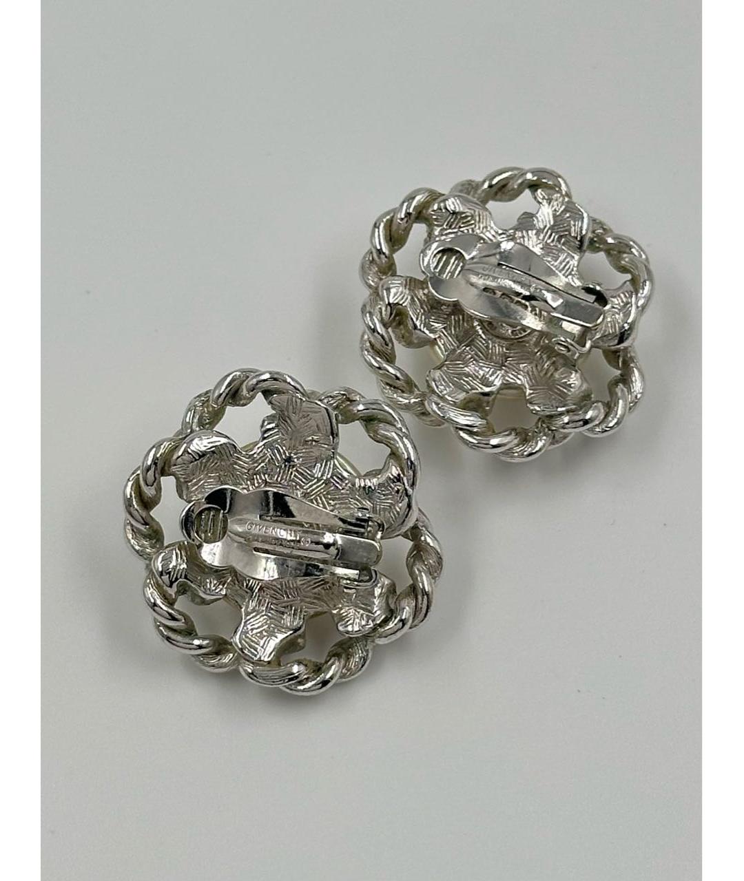 GIVENCHY Серебряные металлические клипсы, фото 3