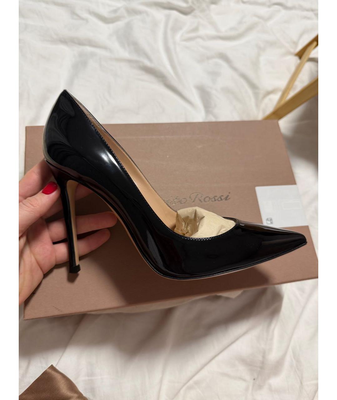 GIANVITO ROSSI Черные кожаные туфли, фото 7