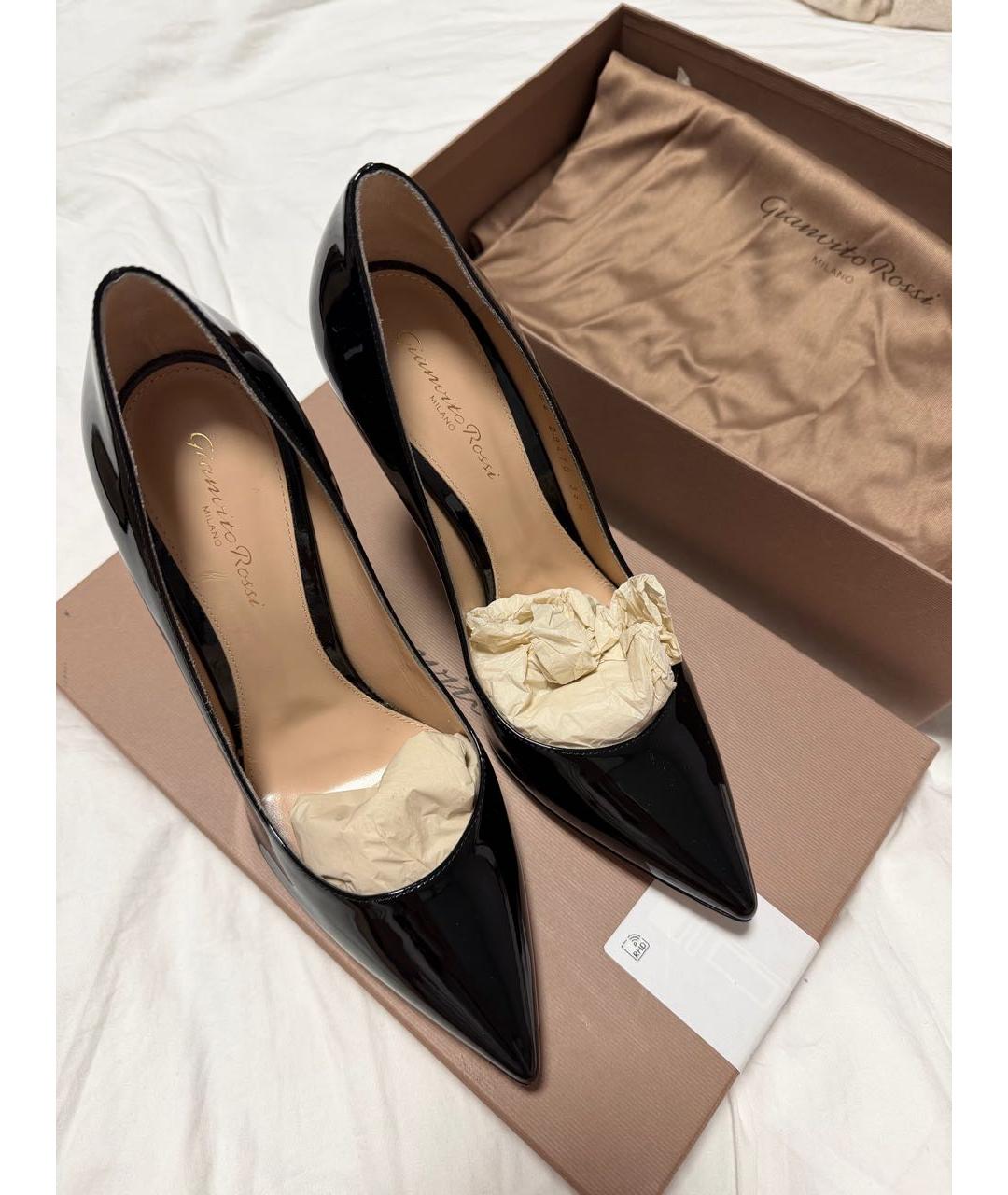 GIANVITO ROSSI Черные кожаные туфли, фото 2