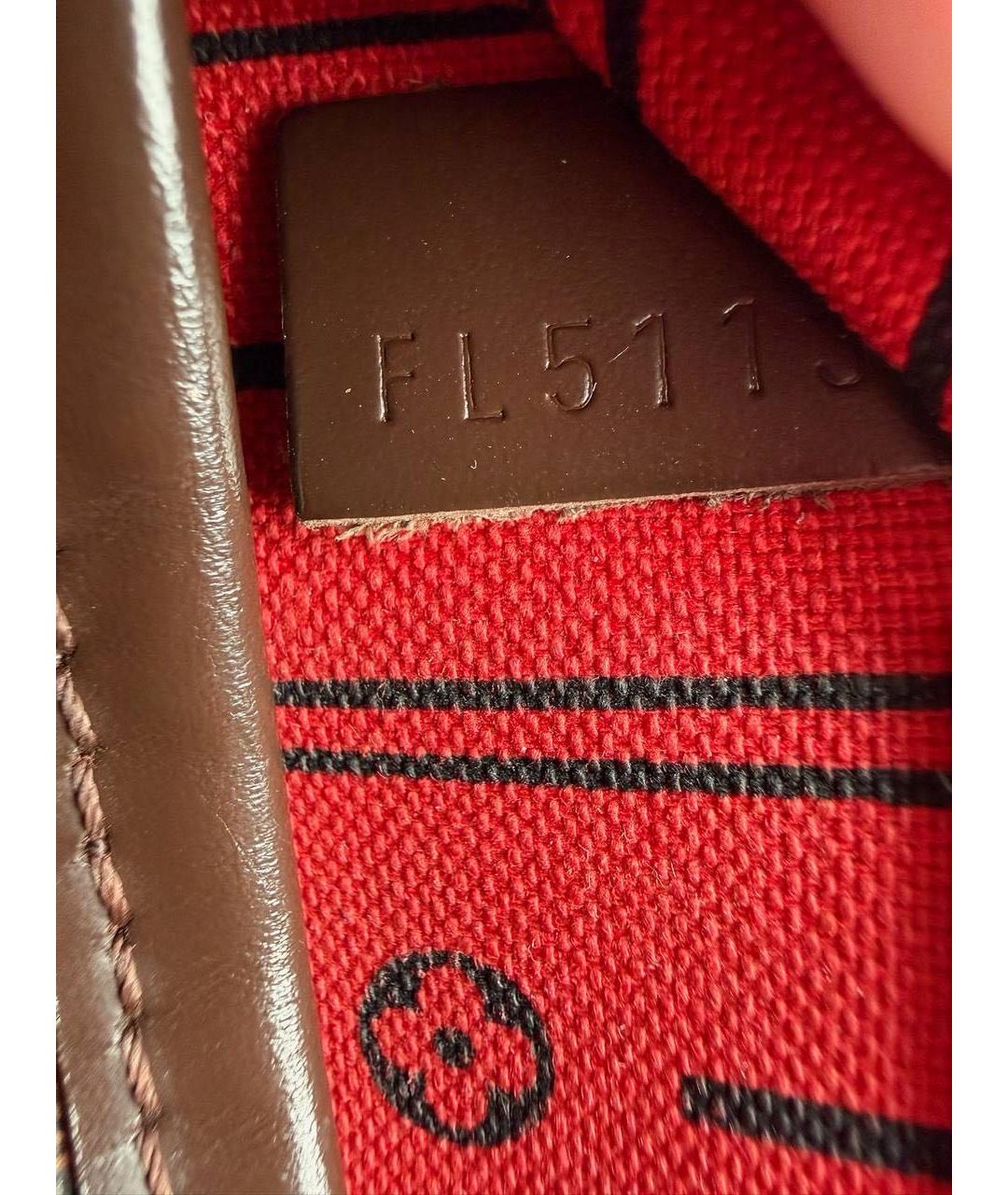 LOUIS VUITTON Коричневая кожаная сумка тоут, фото 6