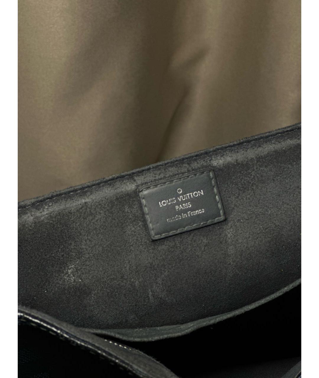 LOUIS VUITTON Черная кожаная сумка на плечо, фото 7