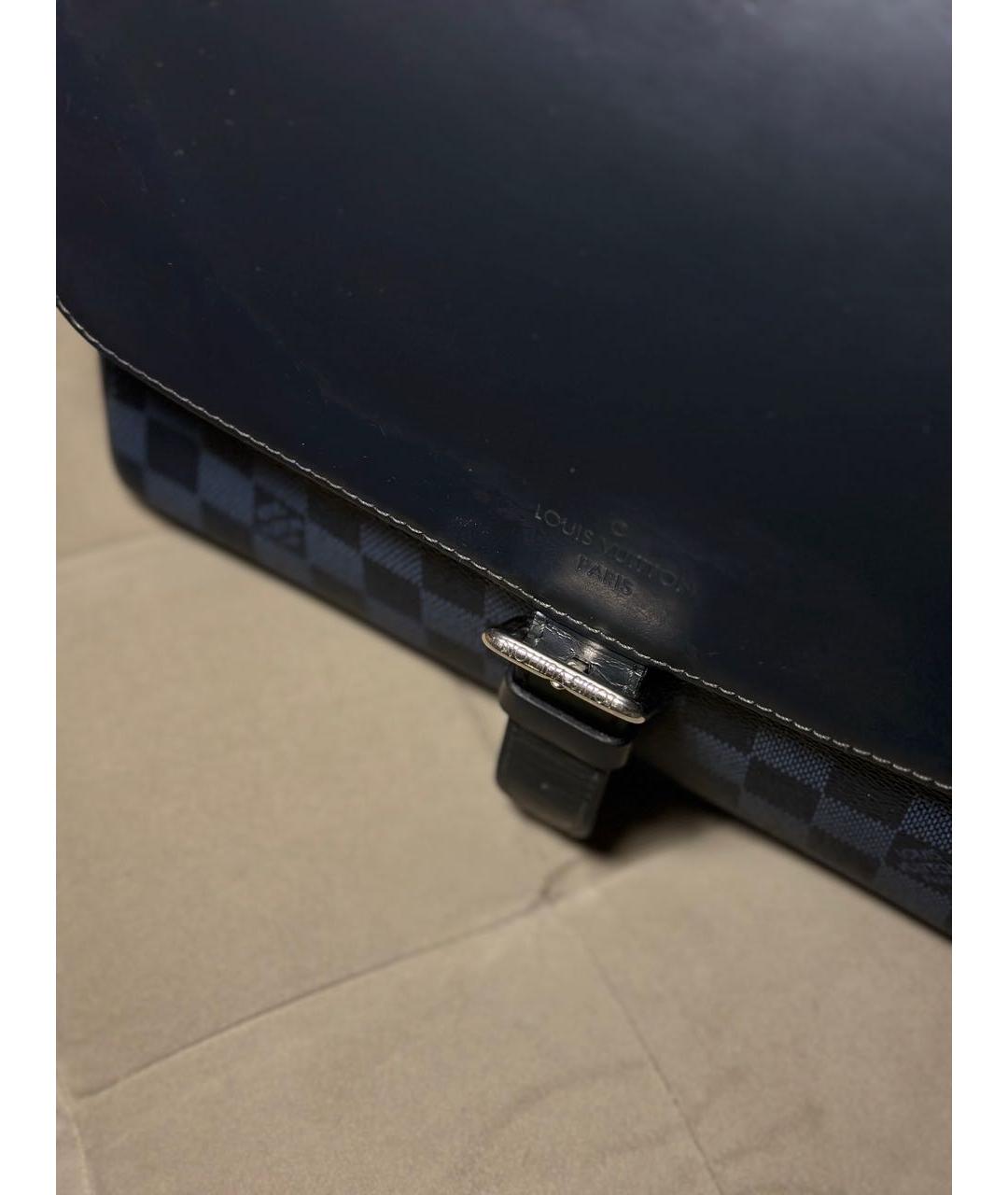 LOUIS VUITTON Черная кожаная сумка на плечо, фото 4