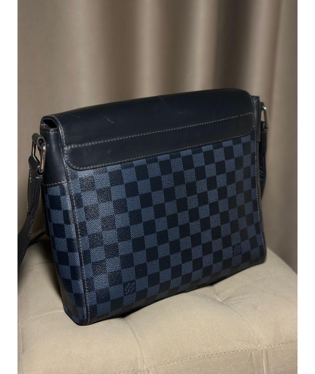 LOUIS VUITTON Черная кожаная сумка на плечо, фото 6