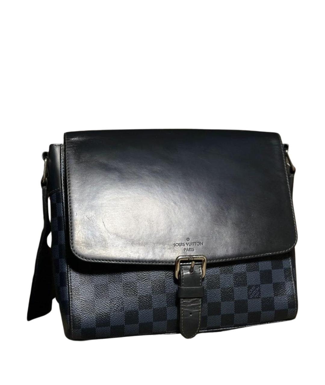 LOUIS VUITTON Черная кожаная сумка на плечо, фото 1