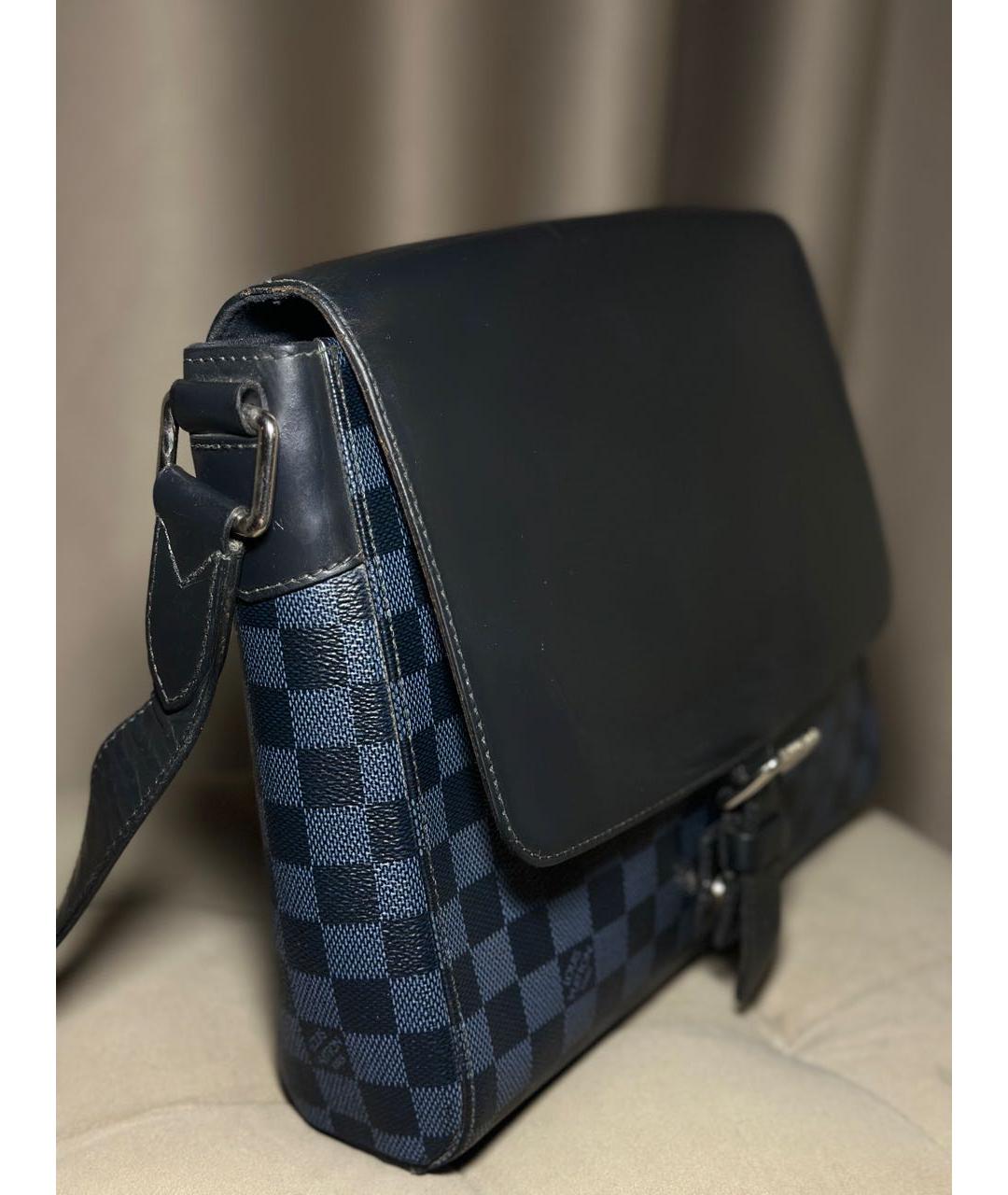 LOUIS VUITTON Черная кожаная сумка на плечо, фото 5