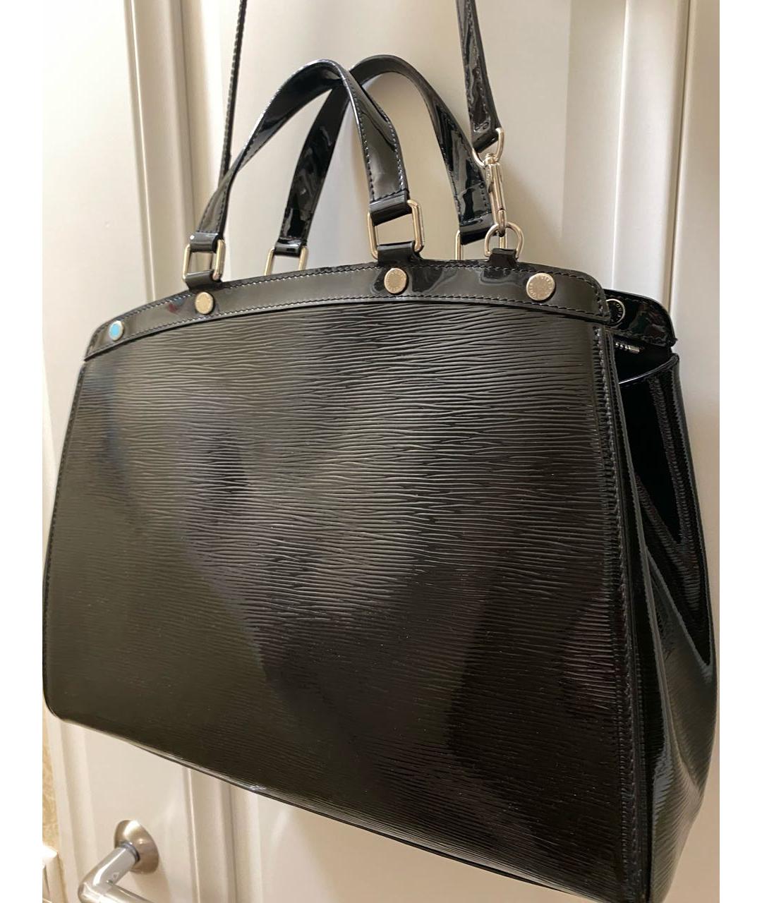 LOUIS VUITTON Черная сумка тоут из лакированной кожи, фото 2