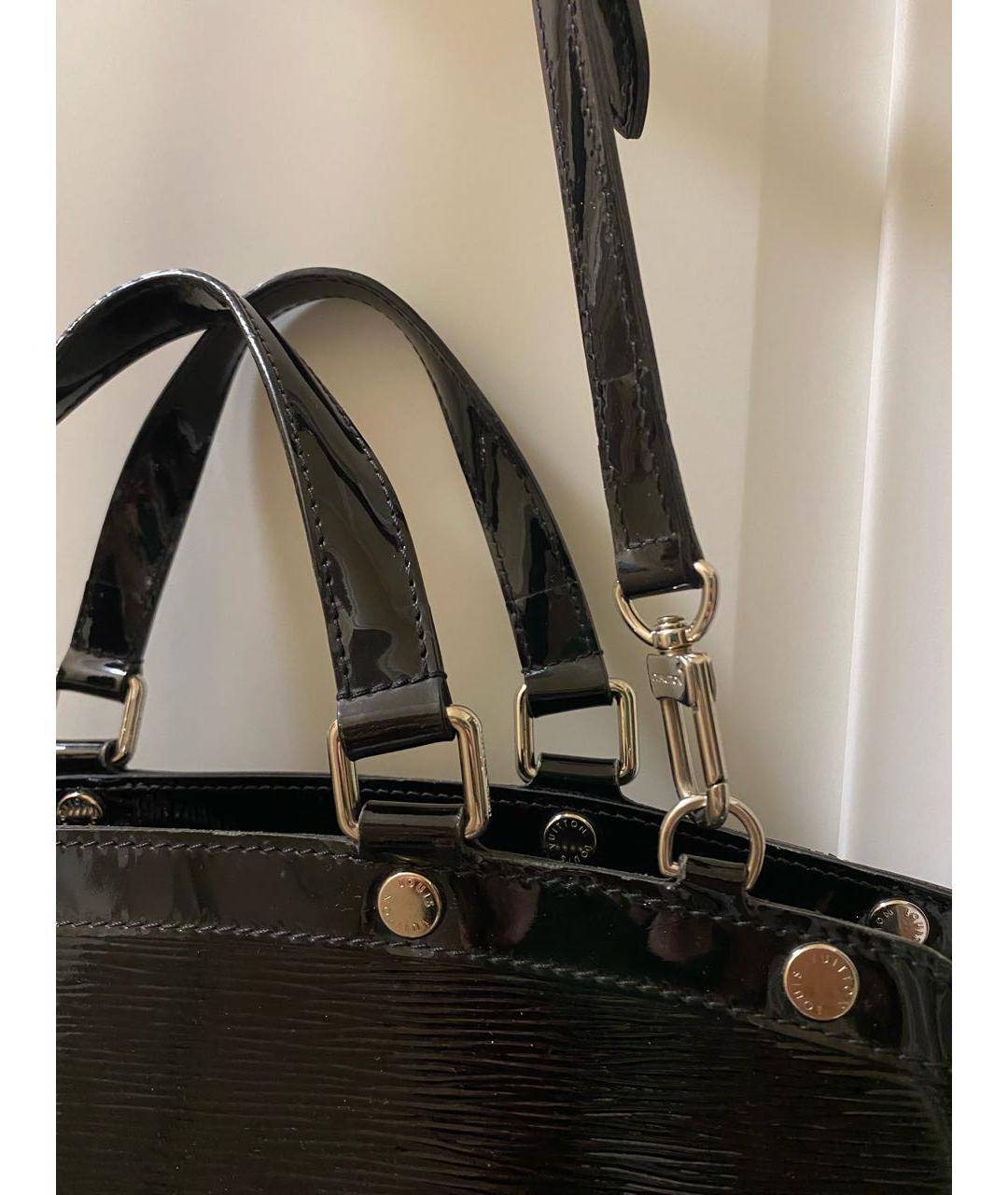 LOUIS VUITTON Черная сумка тоут из лакированной кожи, фото 3