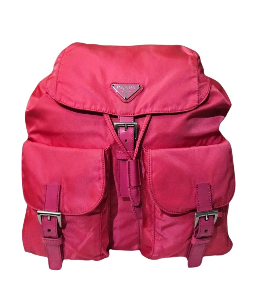 PRADA Розовый синтетический рюкзак, фото 1